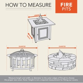 Modern Leisure 2926 Chalet Round Fire Pit Cover (44 inches) Water-Resistant, Khaki/Fossil