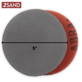 2SAND Mirka Abralon 5 inch Hook Loop Polishing Discs 2000 Grit - Pack of 5