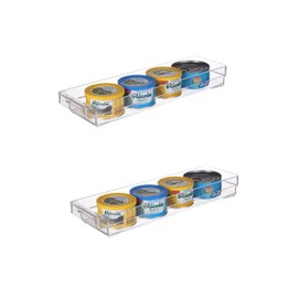 Ybmhome Fridge Freezer Organizer Bins Storage Box Containers BPA-Free Drawer Organizers for Refrigerator Freezer and Pantry Closet Cans Tray 2123-2 (2, Small Fridge Bin)