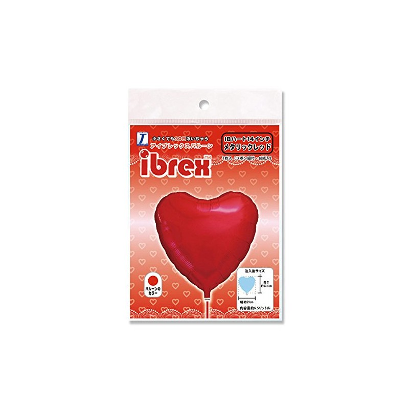 HOEKO: Metallic Balloons IB Heart 14" Metallic Red 005975987