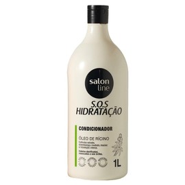 Salon Line - Linha SOS Hidratacao (Oleo de Ricino) - Condicionador 1000 Ml - (SOS Moisture (Castor Oil) Collection - Conditioner 33.81 Fl Oz)