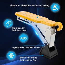 WODHMIEY Adjustable Roof Rack Door Step, Foldable Car Roof Rack Step, Universal Fit 7 Gear Car Latch Door Step, Adjustable Angles, Aluminum Alloy for Trucks Cars, SUV, RV, Off-road Vehicle(Orange)