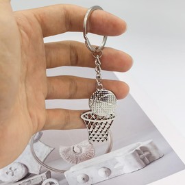 Mini Cute Key Chain Rings Soccer Basketball Badminton Bowling Baseball Table Tennis Golf Keychain for Men Women Boys Girls