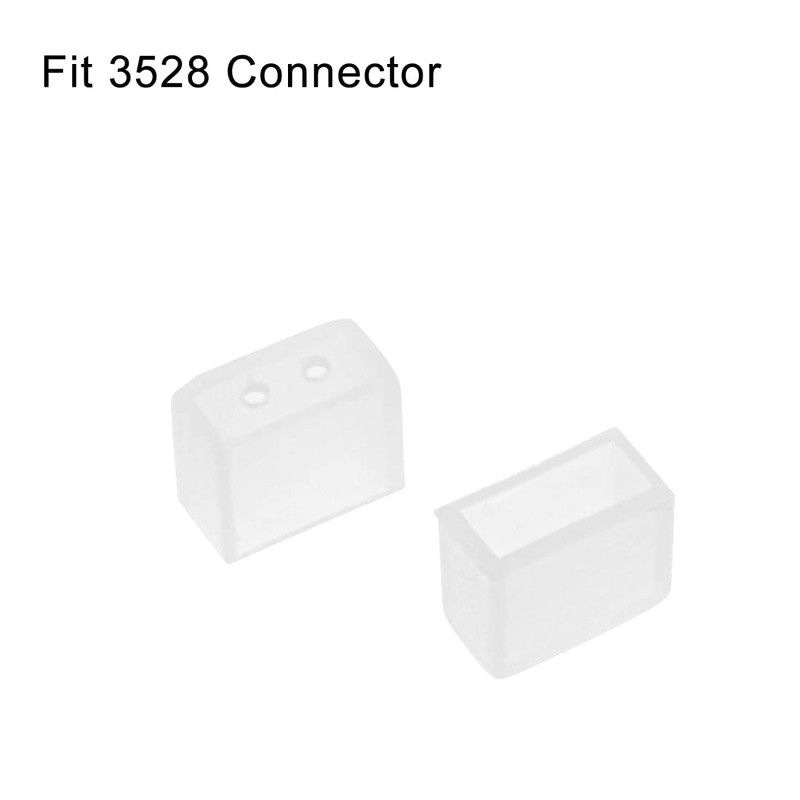 uxcell 100pcs Silicone Plug Fit 3528 8mm Wide LED Tube