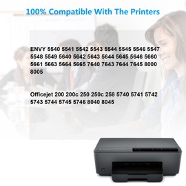 KCMYTONER 62XL Remanufactured Ink Cartridge Replacement for HP 62 XL Compatible with Envy 7640 5660 7645 5540 Officejet 200 250 Printer (5 Black)