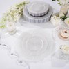 U-QE 60PCS White Plastic Plates - Pearl White Plates Disposable&Reusable