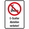 Daged T-157 E-Scooter Abstellen verboten Sticker 23 x 16 cm