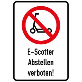 Daged T-157 E-Scooter Abstellen verboten Sticker 23 x 16 cm Safety Sign Sticker