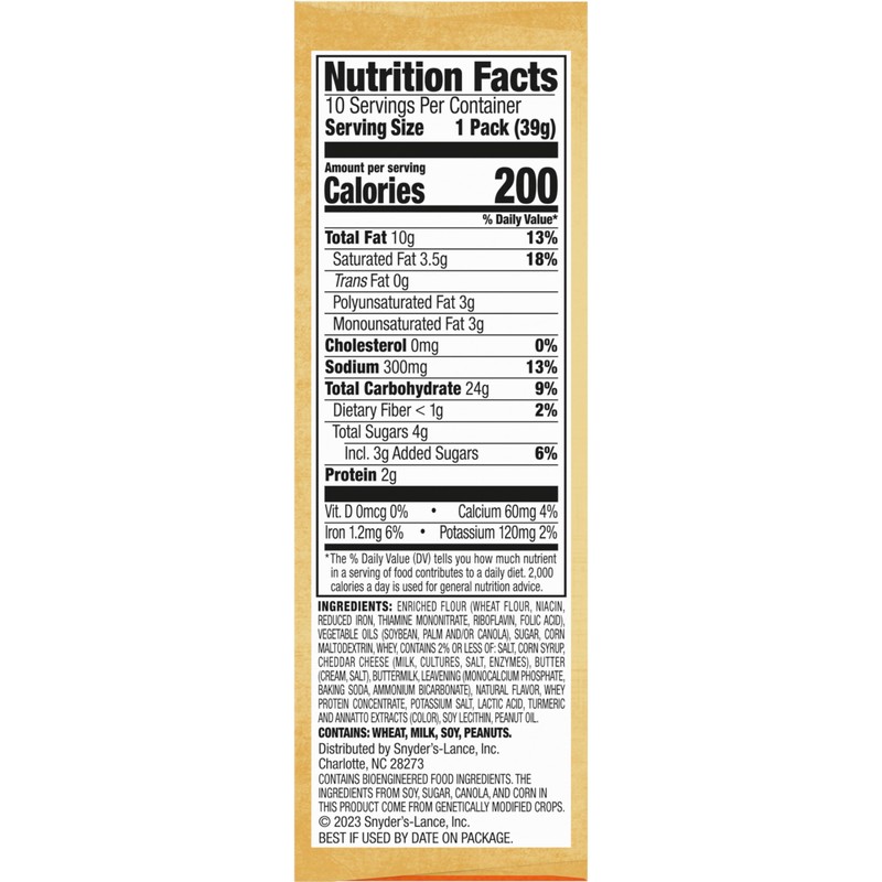 Lance Sandwich Crackers, Captain's Wafer Grilled Cheese, 10 Individual Packs,