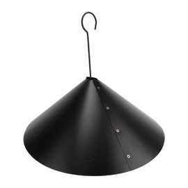 PVC Squirrel Baffle for Bird Feeders, Wrap Around Protector with Shepherd Hook Attachment, Easy to Clean Garden Decor Guard for Bird Lovers