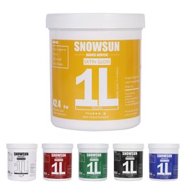 SNOWSUN Basics 6 Colors Large Bulk Acrylic Paint Set (42.4 oz, 1000ml) Rich Art Painting Bulk Supplies Non Toxic for Multi Surface, Canvas, Wood, Leather, Fabric Stone Craft, for Kid & Adult
