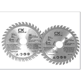 Construx 3 3/8" 5/8" Arbor 36 Tooth Circular Saw Blades (Pack of 2)