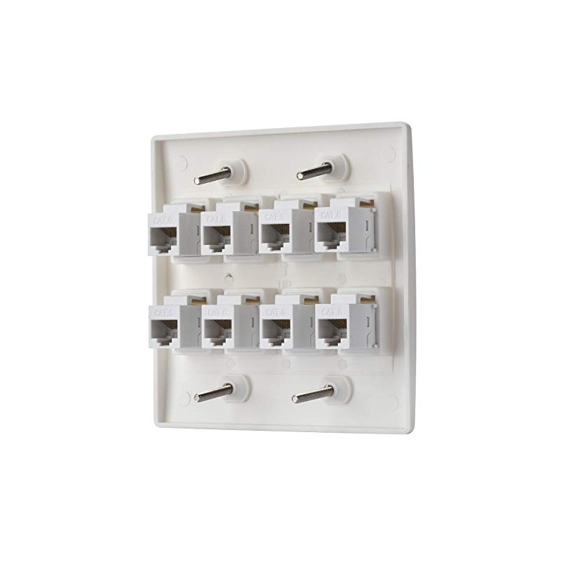 IBL - Cat6 Keystone Ethernet Wall Plate Female to Female
