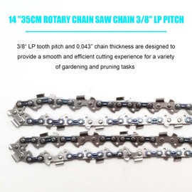 Hoypeyfiy 3Pcs 14" 35cm Chainsaw Chains 3/8" LP Pitch, 0.43" Gauge 50 DL Drive Links, Replacement for Stihl 017 MS170 MS171 MS192 MS192T MSE140 MSE170
