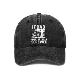 Gelasgo Dad Caps for Men Adjustable Baseball Cap Cotton Breathable Grandad Birthday Gifts for Men(Black)