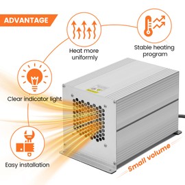 Boat Engine Compartment Heater, 400W Haoguo Bilge Heater Equipped with Self-Regulated PTC Element, For Boats Up to 350 cubic feet, Prevent Your Cabin Pump from Freezing