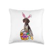Easter Egg Funny German Shorthaired Pointer Easter Throw Pillow