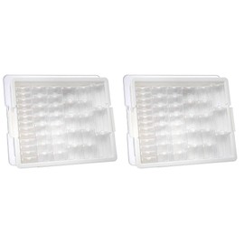 Bead Storage Solutions Elizabeth Ward 45 Piece Stackable Plastic Organizer Tray with 42 Compartments in Assorted Sizes, Labels, and Lid (2 Pack)