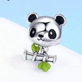 Eternalll Jewellery Original 925 Sterling Silver Charms Love Animal Charms for Bracelets for Women Family Friend Birthday Christmas Charm (Panda Beads)