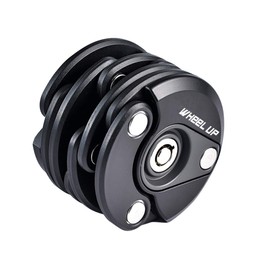 Riloer H844840A Foldable Universal Bicycle Safety Lock Chain Lock Mini Lock Aluminium Alloy Hamburger Lock with 3 Grey Keys