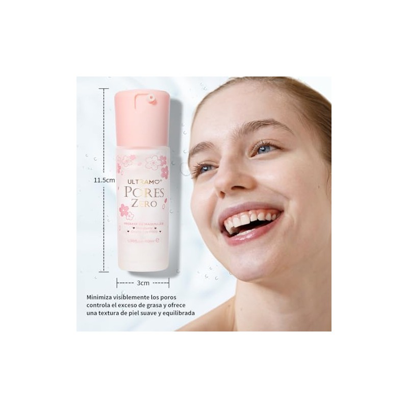 ULTRAMO Primer de Maquillaje, Prebase de Maquillaje en Gel 40ml