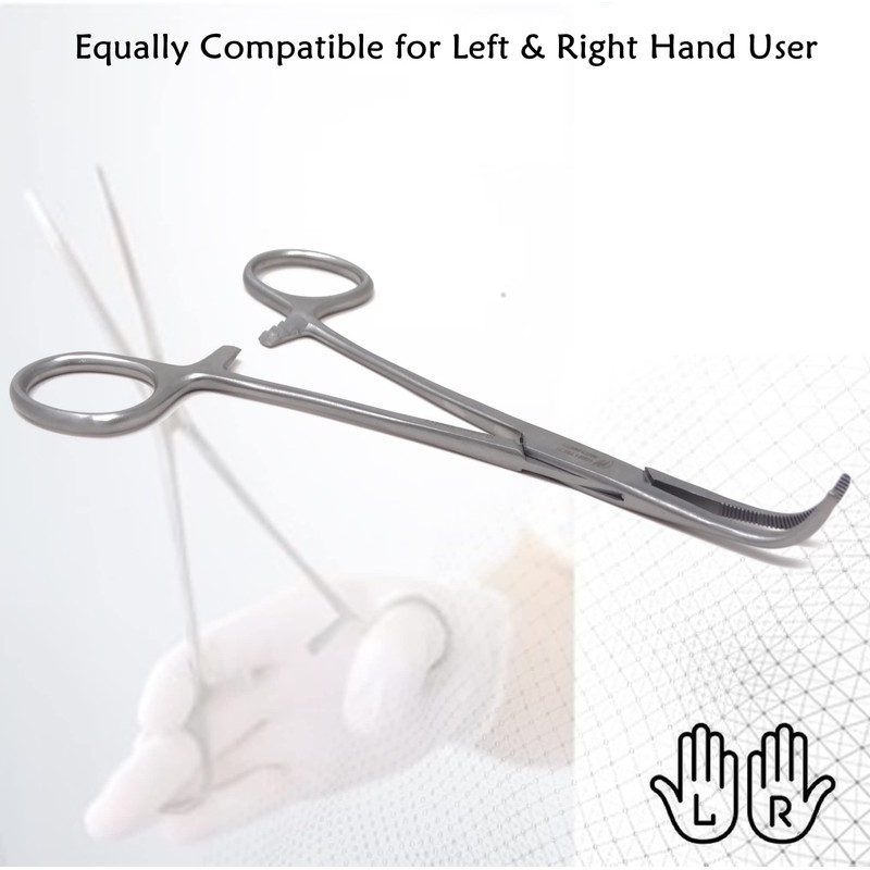 Multi-Use Locking Tweezers MIXTER Hemostat Forceps Half Serrated 6" Stainless