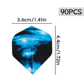 GroveEss Standard Dart Flights 90 PCS 30 Sets Durable Replacement Dart Flight Feather Tail Wing Accessories Equipment for Soft Steel Tip Darts Games