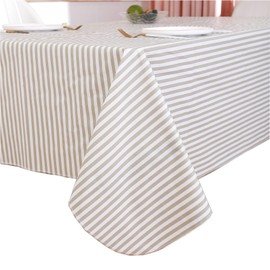 Heavy Duty Vinyl Tablecloth with Flannel Backing Waterproof Oil-Proof PVC Table Cloth Stain-Resistant Wipeable Rectangle or Square Table Cover for Indoor and Outdoor 60X84 Inch