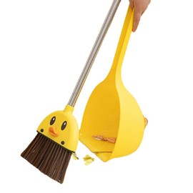 VIPAMZ Mini Broom and Dustpan Set for Kids - Cute Yellow Duck for Girls & Boys - Toddler Broom Set for Household Cleaning and Pretend Play - Perfect for Toddlers & Preschooler …