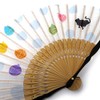 Stylish kimono Iroha Cat Play Fan, Cloth Fan,, 2642: Cat