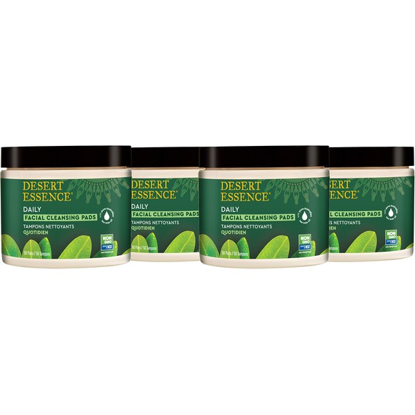 Desert Essence, Daily Facial Cleansing Pads with Tea Tree Oil,