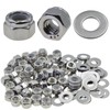 1/4"-20 Lock Nuts & 1/4" Stainless Steel Flat Washers Set,
