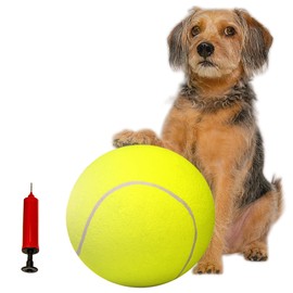 PAW EXPLORER Big Ball for Dogs | 9.4 inches (24 cm), Inflatable Big Ball, Ball Play, Bouncy, Soft, Tennis Ball, Large Dogs, Medium Dogs, Small Dogs, Stylish, Pow-cool, Outdoors