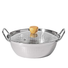 Pearl Metal HB-4787 Silver Tabletop Pot, 7.9 inches (20 cm), Stainless Steel Glass Lid Included, Wawashi