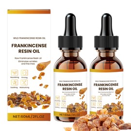 Frankincense Resin Oil 2 PCS Frankincense Oil for Skin Organic,100% Pure Natural frankincense Resin Infused O_il for Face,Deep Hydration Skin for Face and Body,Smooths Fine Lines&Wrinkles,Facial Serum