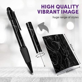 Beautiful and comfortable Set of 2 Matching Pens BW - 3D Topographic Map Geography #42404