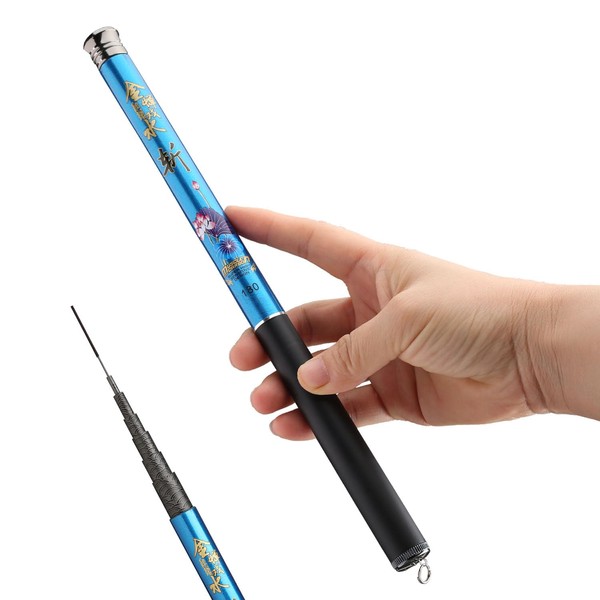 AZEVQOS Telescopic Tenkara Fishing Rod Combo Close Length 10.5 Inch
