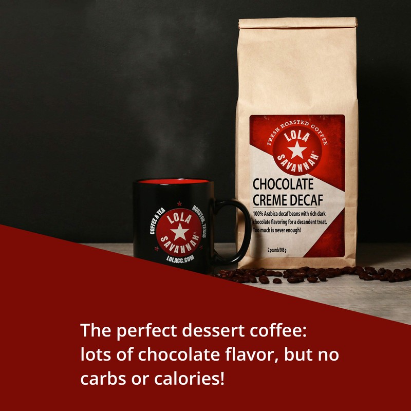 Lola Savannah Chocolate Creme Whole Bean Decaf Coffee, 2lb