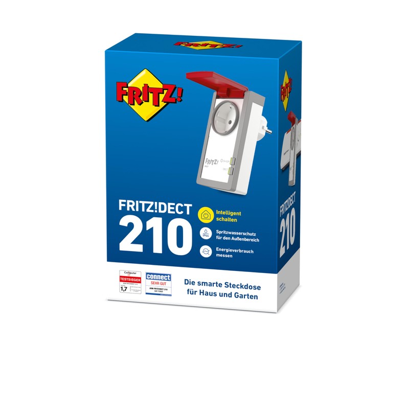 Avm Fritz!Dect 210 Intelligent Socket for Smart Home with Splash