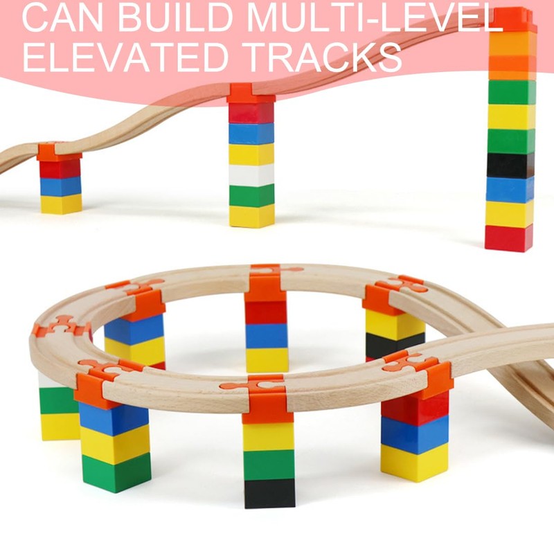 EYVRPAU 20 x rail connectors, wooden railway connectors, universal fit