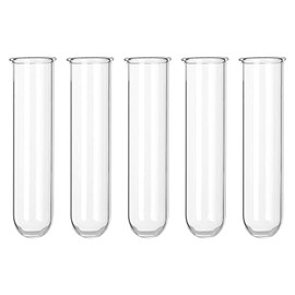 YIBOT Glass Plant Propagation Tubes Accessories Glass Test Tubes Tiered Planters Wall Terrarium for Home Office Plant Hanger Flower Vases Wall Decor Hydroponic Cuttings (5 Tube Vases) Clear