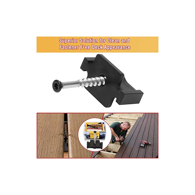 Hidden Deck Fasteners for Composite Decking Board, Universal Hidden Fasteners