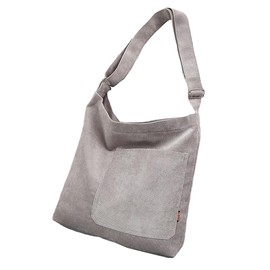 RUMIERE Tote Bag, Canvas, Shoulder Bag, Large Capacity, For Work or School, Crossbody Wear, Women's, Men's, grey B