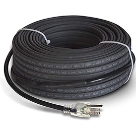 Radiant Solutions Company Heat Tape Pro for Ice Dam Prevention Heavy Duty - Self-Regulating - Plug-in Ready Heat Cable - 120V, 6 watts/FT + 10 Foot Cold Lead (6 Feet)