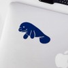 Transparent Decal Stickers Of Cute Manatee (Navy Blue) Premium Waterproof