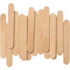 50 Jumbo Lollipop Sticks - Large Wooden Popsicle and Craft Sticks - 150mm x 17mm Natural Wooden Lolly Sticks for Crafting, Tongue Compresses and Plant Labels