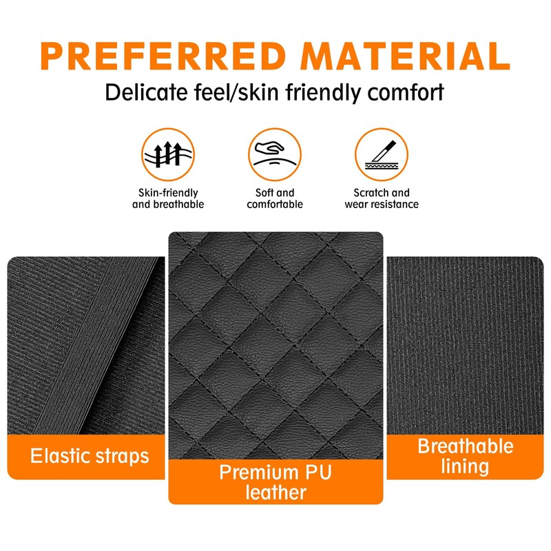 JHGFVC Center Console Cover for 2019-2025 RAM 1500 Accessories, Leather