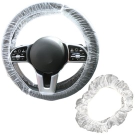ideamall Steering Wheel Covers Disposable High Capacity Vinyl Covers (Set of 100)