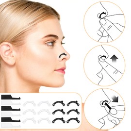 HJZHII 6 Pairs Nose Shaper, Nose Lifter Noses Tape for Rhinoplasty Shaping, Noses Clips Nose Shaper Inserts No Pain Invisible Nose Up Inserts Lifting Clip Straightening Beauty Kit Women Men, 3 Size