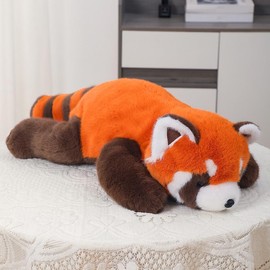 Labauxite Red Panda Plush Stuffed Animal - Sleeping Plush Toy Pillow, Cute Hugging Plushie, Room Decor, Christmas Birthday Gifts for Kids Girls Boys (17.7in)